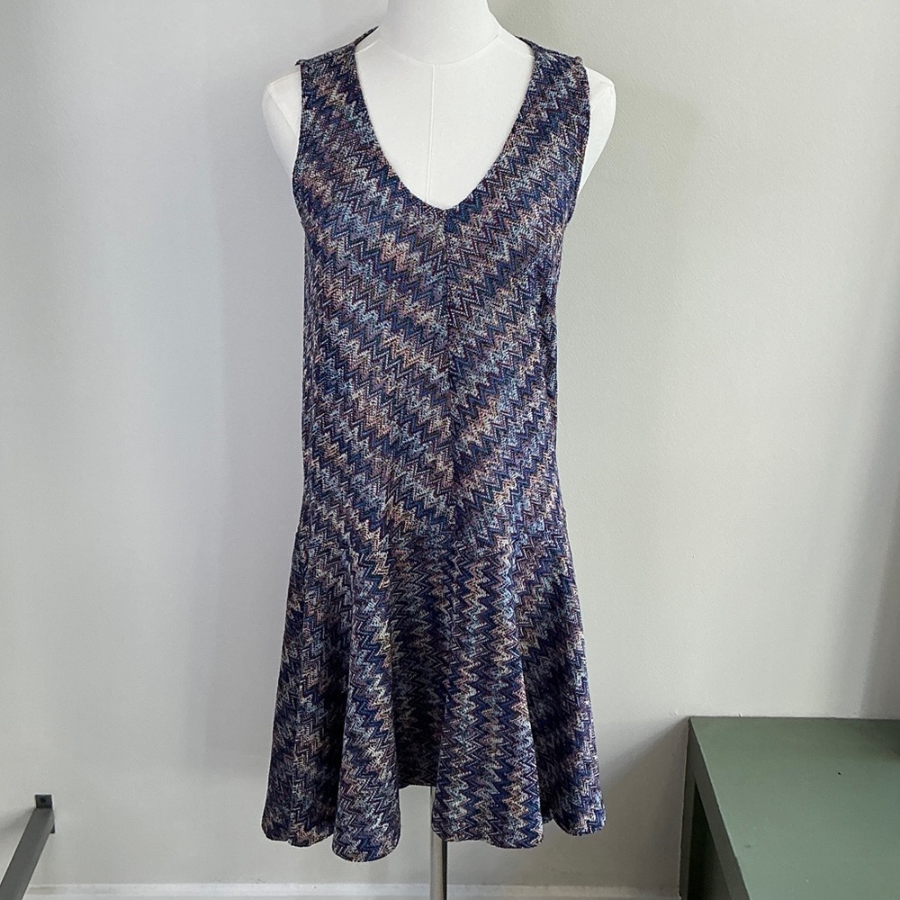 Maeve Anthropologie Chevron Patterned Sleeveless Dress